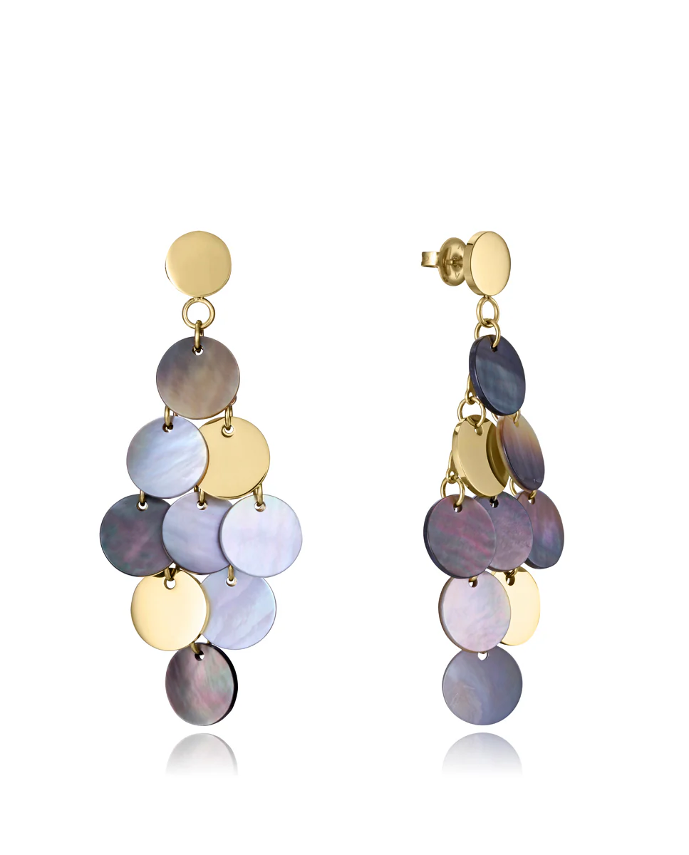 Pend Acero Ip Dorado Y Madreperla Sra Fashion