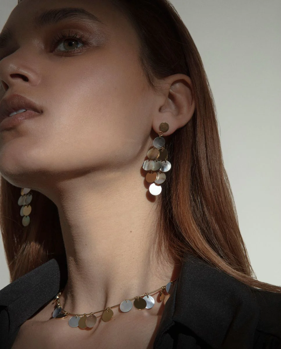 Pend Acero Ip Dorado Y Madreperla Sra Fashion - Imagen 4