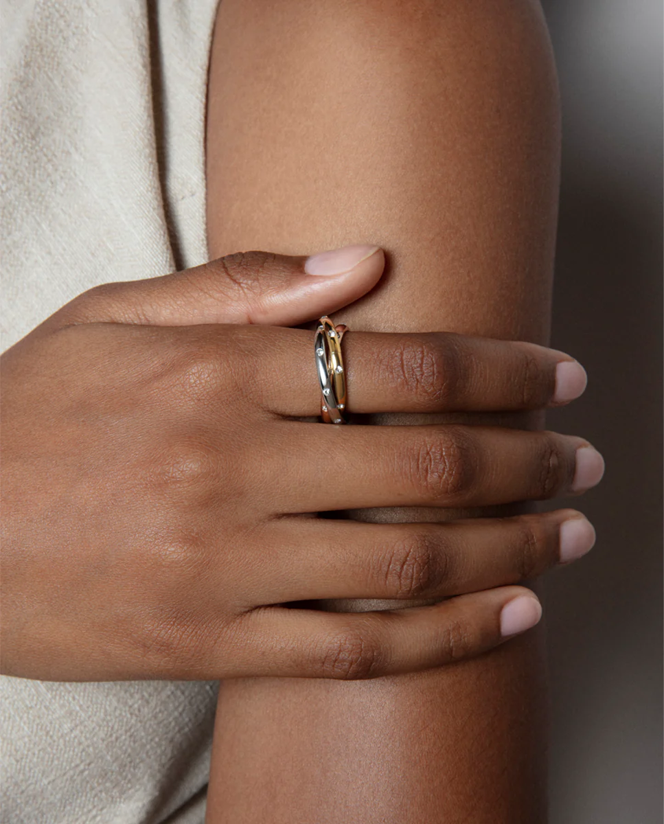 Anillos Acero 3 Tonos Crist Sra Fashion - Imagen 3