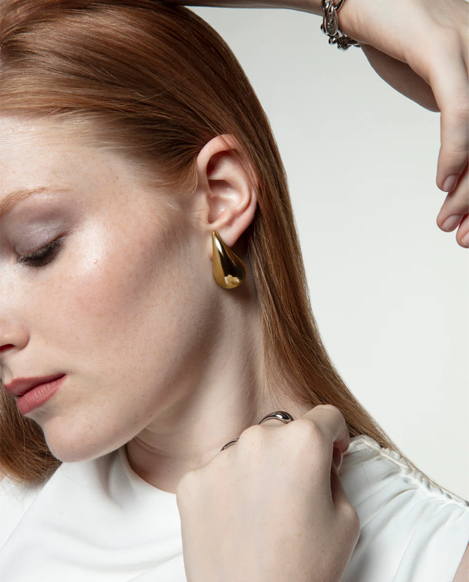 Pend Acero Ip Dorado Gota Sra Fashion - Imagen 3