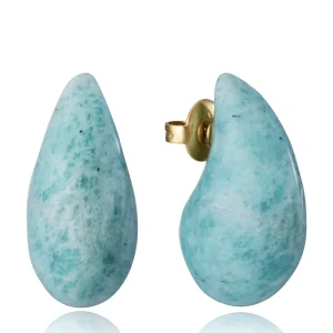 Pend Acero Ip Dorado Piedra Nat Sra Fashion