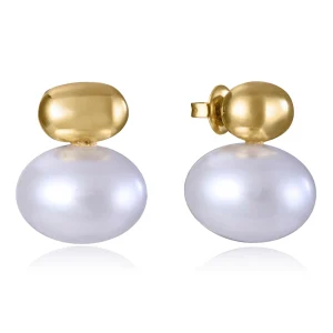 Pend Acero Ip Dorado Y Perla Sint  Sra Fn