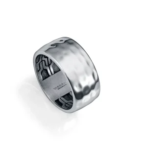 Anillo Acero Martillado Sr Fashion