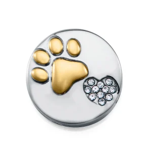 Motivo Acero Ip Dorado Circ Huella Sra Fn