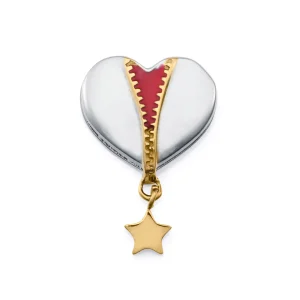 Motivo Acero Ip Dorado Esmalte Coraz Sra Fn