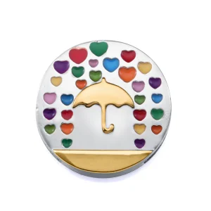 Motivo Acero Ip Dorado Esmalt Paragua Sra Fn