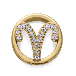 Motivo Acero Ip Dorado Circ Aries Sra Fn