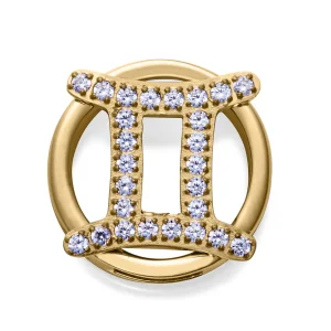 Motivo Acero Ip Dorado Circ Geminis Sra Fn