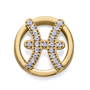 Motivo Acero Ip Dorado Circ Piscis Sra Fn