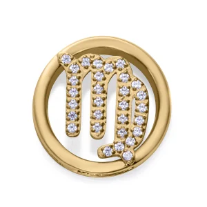 Motivo Acero Ip Dorado Circ Virgo Sra Fn