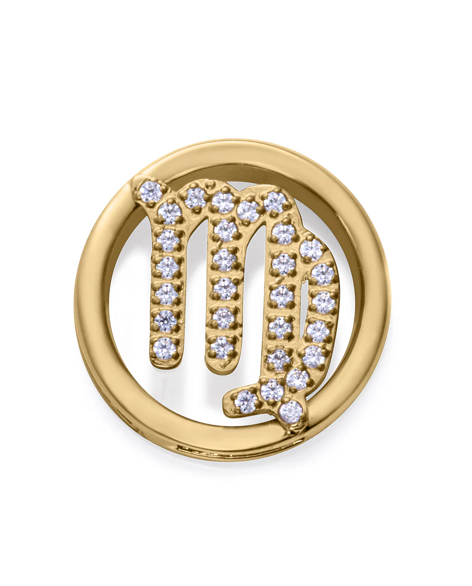 Motivo Acero Ip Dorado Circ Virgo Sra Fn