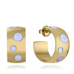 Pend Acero Ip Dorado Madre Perla Sra Fashion