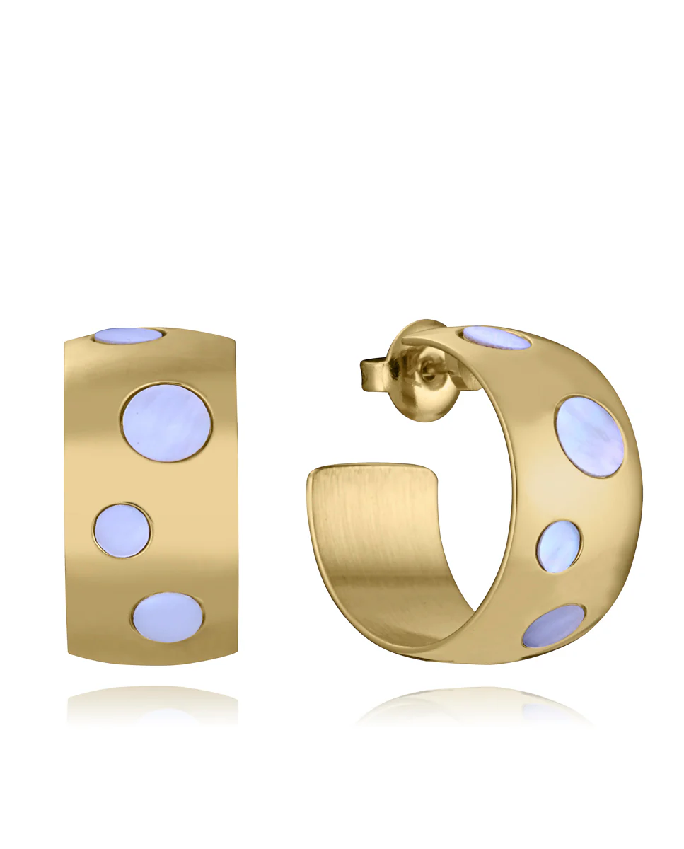 Pend Acero Ip Dorado Madre Perla Sra Fashion