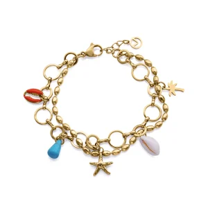 Puls Acero Ip Dorado Concha Sra Fashion