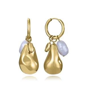 Pend Acero Ip Dorado Perla Nat Sra Fashion