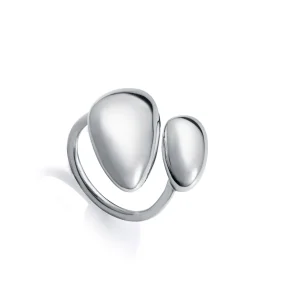 Anillo Acero Volumen Abierto Sra Fashion