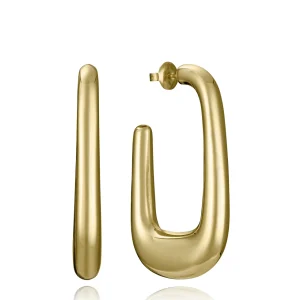 Pend Acero Ip Dorado Aro Rectang Sra Fashion