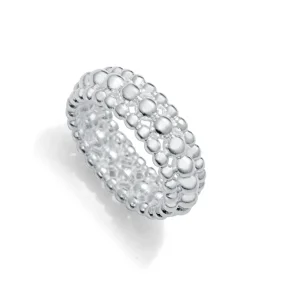 Anillo Acero Chapado Plata Ancho Medio Sra Fshn