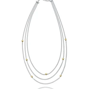 Collar Acero E Ip Dorado Sra Fashion