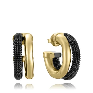 Pend Acero Ip Dorado Y Negro Sra Fshn