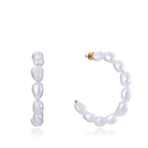 Pend Acero Ip Dorado Perlas Sra Fn