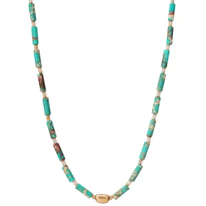 Collar Acero Ip Dorado Piedras Sra Fn