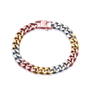 Puls Acero Eslabones Ip Dorado Y Rosa Sra Fn