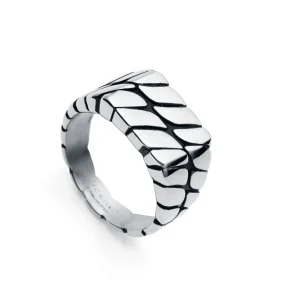 Anillo Acero Diseño Negro Sr Fn