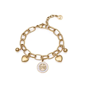 Puls Acero Ip Dorado Colgantes Sra Fn