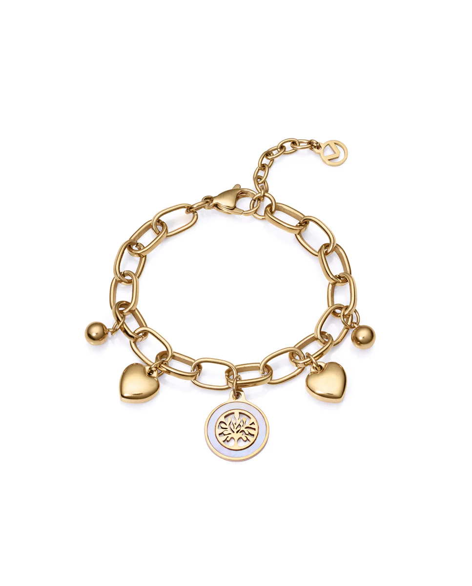 Puls Acero Ip Dorado Colgantes Sra Fn