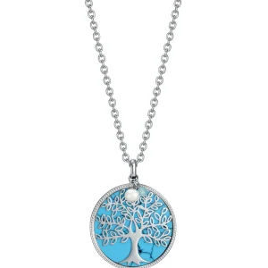 Collar De Acero Arbol Vida Esmalte Sra Fsn