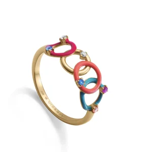 Anillo Plata De Ley Baño Oro Circ Sra Jewels