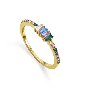 Anillo Plata De Ley Baño Oro Circ Sra Jewels