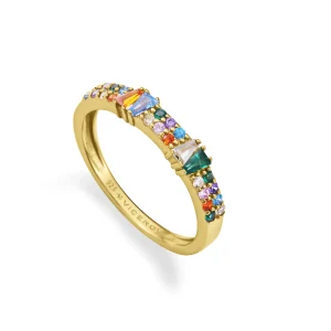 Anillo Plata De Ley Baño Oro Circ Sra Jewels