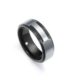 Anillo Titanio E Ip Negro Sr Fn