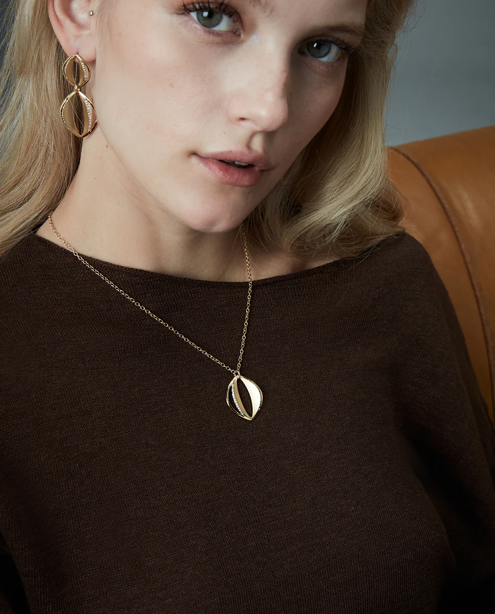 Collar Acero Ip Dorado Circ Sra Fashion - Imagen 3