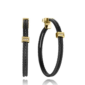 Pend Acero Ip Negro Y Dorado Circ Sra Fshn