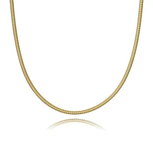 Collar Acero Y Titanio Ip Dorado Sra Fashion