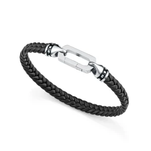 Puls Acero Y Piel Negra Sr Fashion