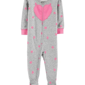 Pijama CARTERS 1-Piece Heart Footed Snug Fit Cotton PJs