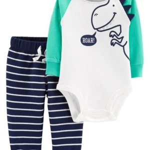 Conjunto CARTERS 2-Piece Dinosaur Bodysuit Pant Set