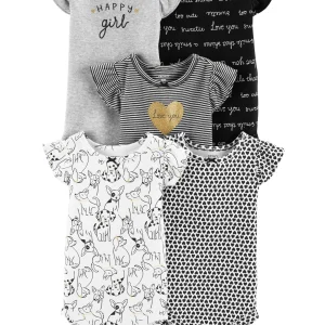 Pack de Bodys CARTERS 5-Pack Flutter-Sleeve Bodysuits