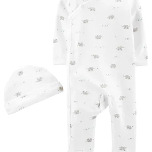 Enterito CARTERS 2-Piece Cap & Side-Snap Sleep & Play Set