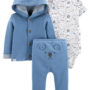 Conjunto CARTERS 3-Piece Koala Little Cardigan Set