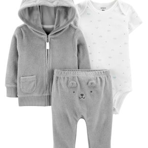 Conjunto CARTERS 3-Piece Terry Little Jacket Set