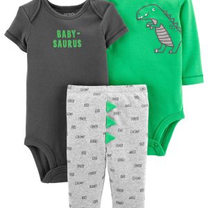Conjunto CARTERS 3-Piece Dinosaur Little Character Set