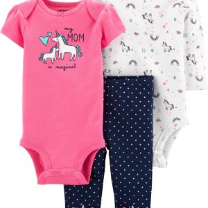 Conjunto CARTERS 3-Piece Unicorn Little Character Set