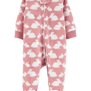 Enterito CARTERS Bunny Zip-Up Fleece Sleep & Play - Micropolar