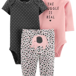 Conjunto CARTERS 3-Piece Elephant Little Character Set