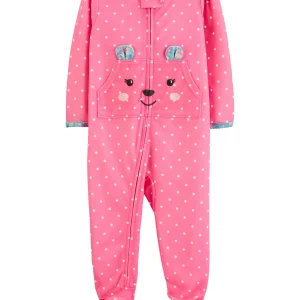 Pijama CARTERS 1-Piece Bear Poly Footie PJs